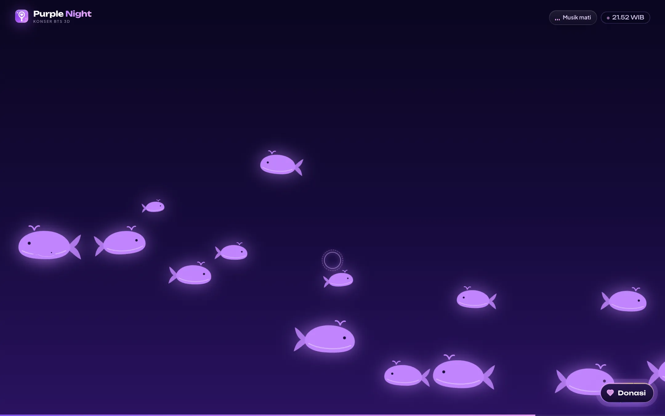 Tampilan desktop website Purple Night