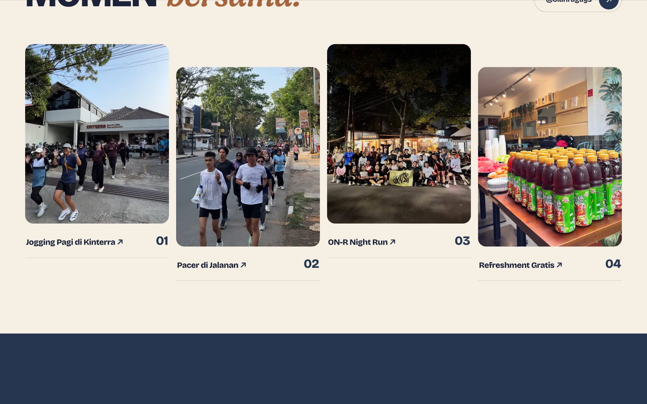 Tampilan desktop website Olahraguys