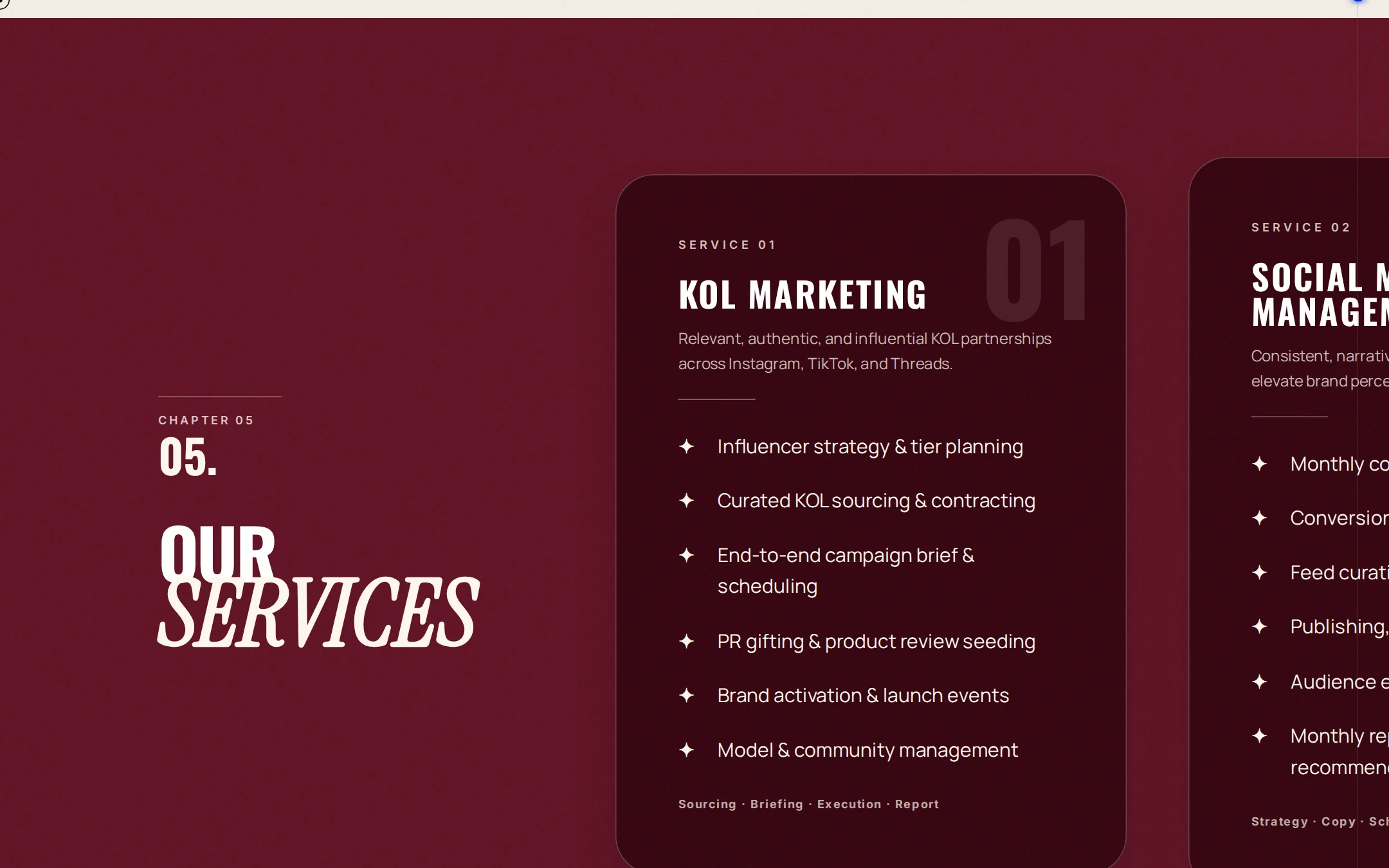 Tampilan desktop website AtoZ Management